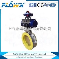 FPM104D气动双法兰卫生级蝶阀 中线法兰软密封蝶阀的图片