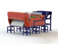 单层0.5-3公分颗粒干选矿石履带色选机的图片