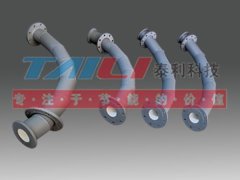 钢衬虾米弯耐磨陶瓷弯头的图片