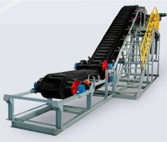 大倾角皮带输送机的图片