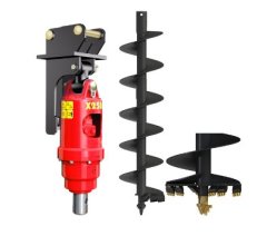 螺旋钻机挖机钻孔机的图片