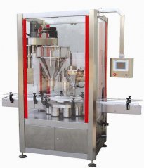 YF-2LX3双工位转盘补充式罐装机的图片