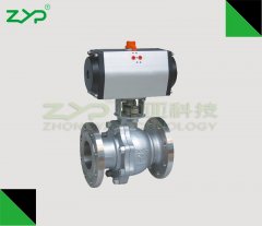 气动不锈钢法兰球阀的图片