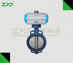 气动对夹式衬胶蝶阀的图片