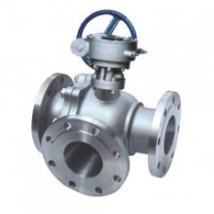 Q334F美标带蜗轮三能球阀的图片