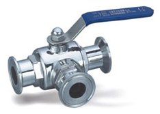 卡箍式三通球阀的图片