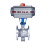 法兰式气动V型球阀的图片