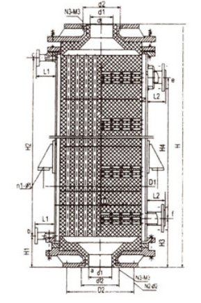 圆块孔式石墨换热器（YKC系列）的图片
