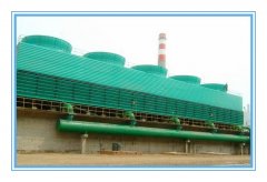 大型玻璃钢冷却塔的图片