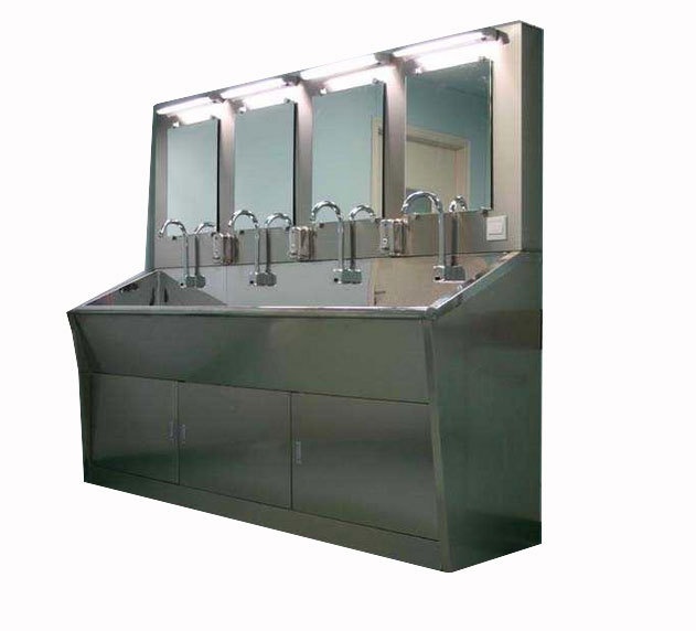 浙江孚夏手术室洗手池医用洗手池四人的图片