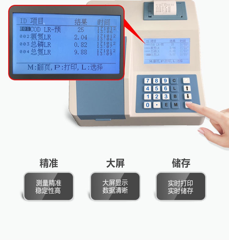 盈傲台式COD氨氮总磷三合一检测仪CNP-3S的图片