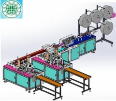 一拖二平面式口罩自动成型机的图片