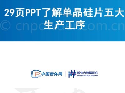 29页PPT了解单晶硅片五大生产工序