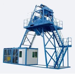 移动式混凝土搅拌站的图片