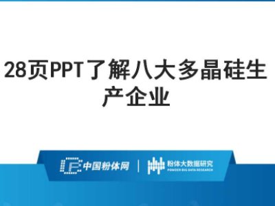 28页PPT了解八大多晶硅生产企业