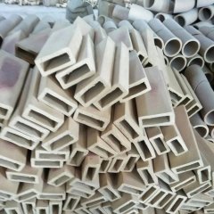 浇铸直管方管弯管陶瓷管两通扁浇口浇注陶瓷管耐火陶管的图片