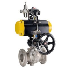 不锈钢法兰气动球阀的图片