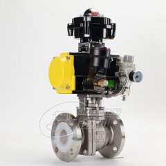 不锈钢衬四氟气动球阀的图片