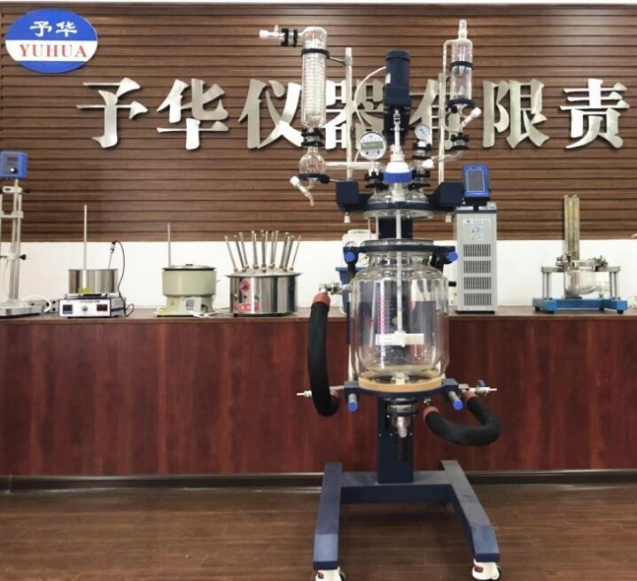 巩义予华ZYSF新型釜体升降旋转型双层玻璃反应釜的图片