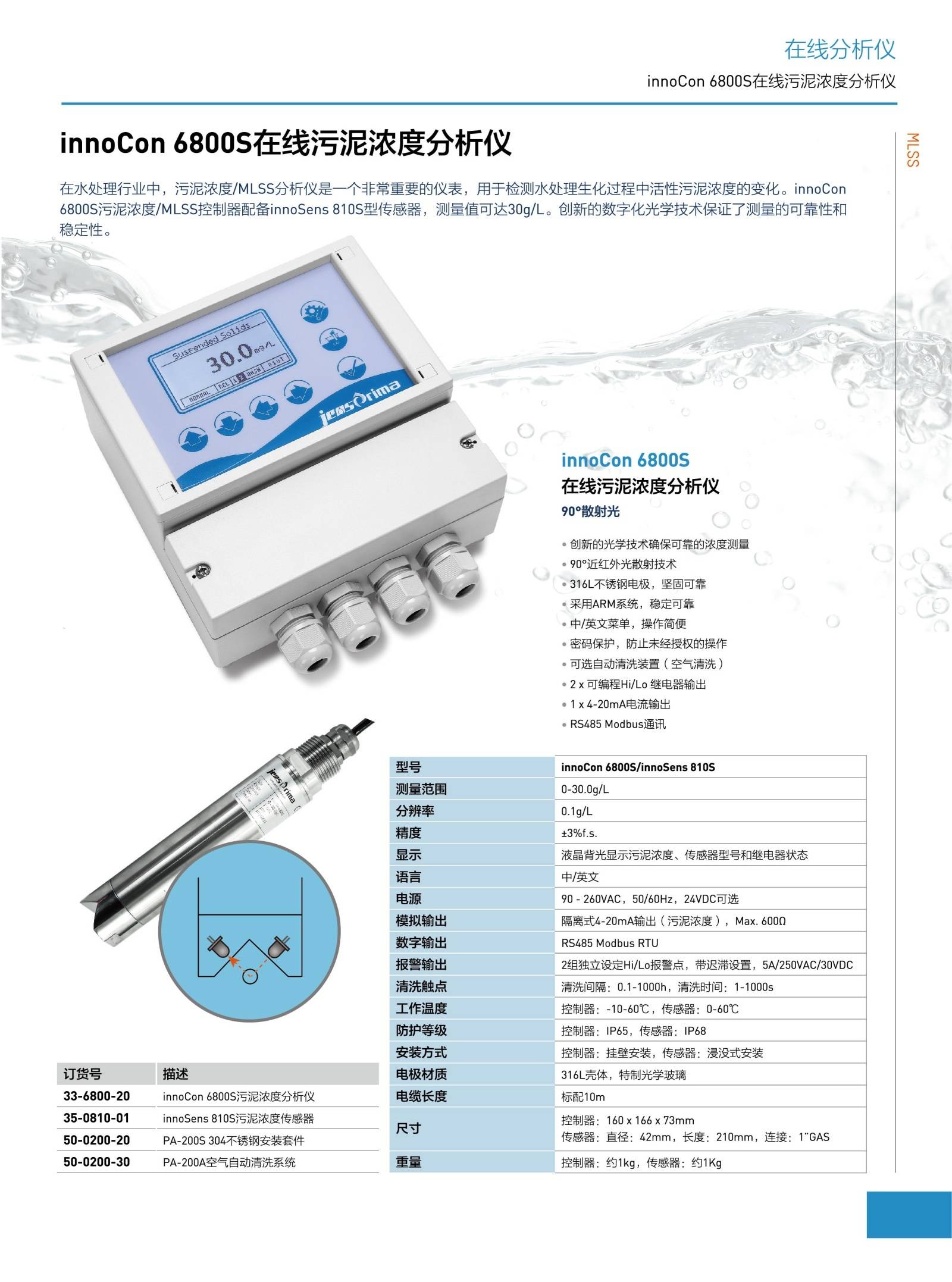 在线污泥浓度/MLSS分析仪的图片