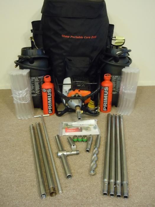 单人背包式浅层取样钻机的图片