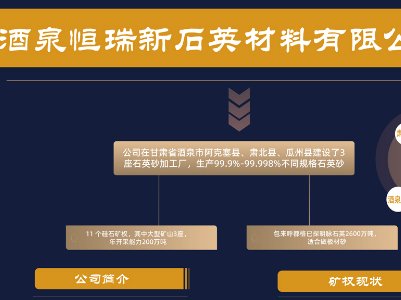 酒泉恒瑞新石英材料与您相约临沂！第三届全国板材用石英砂供需洽谈会