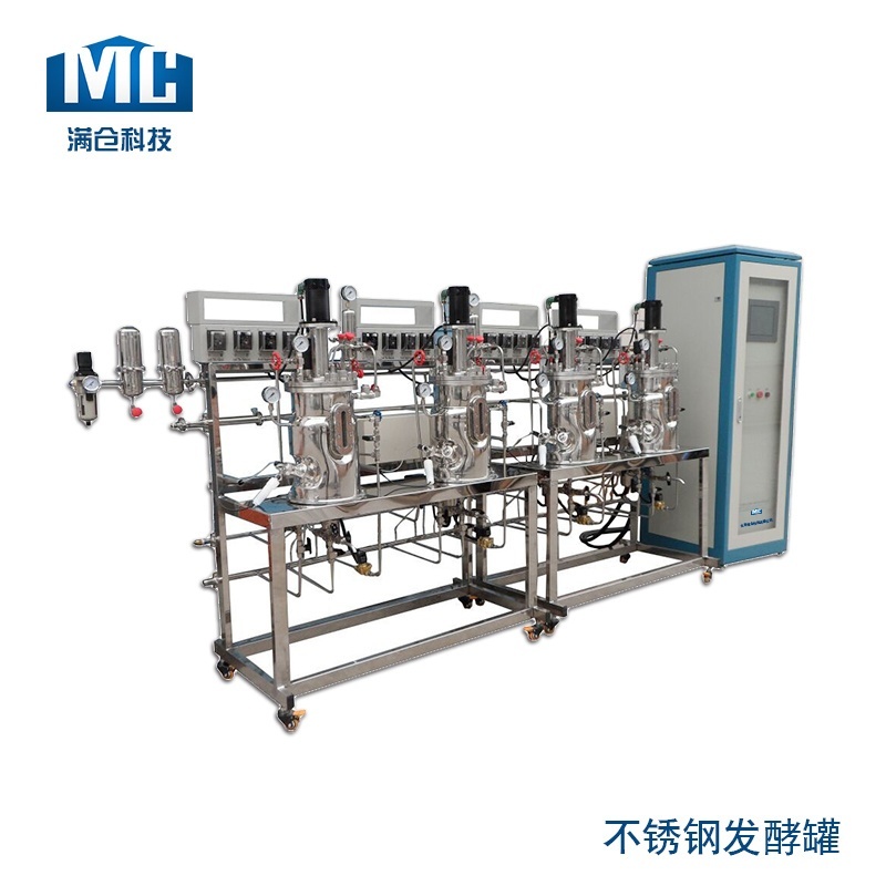 四联10L不锈钢发酵罐的图片