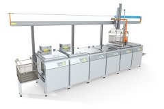 多阶自动生产线超声波清洗机的图片