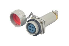 三相四极防爆插头固定插座的图片