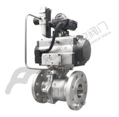 气动法兰球阀 Q641F-16P的图片