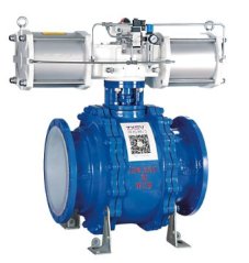 大口径三段式衬氟球阀的图片