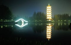 徐州邳州桃花岛花园景观照明工程的图片