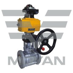 QS641TC气动带手动陶瓷球阀的图片