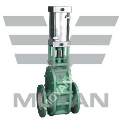 GZT644TC气动陶瓷双闸板阀的图片