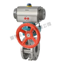 气动带手动蝶阀的图片