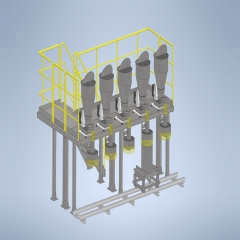 食品预拌粉工艺投料混合包装自动化生产线的图片