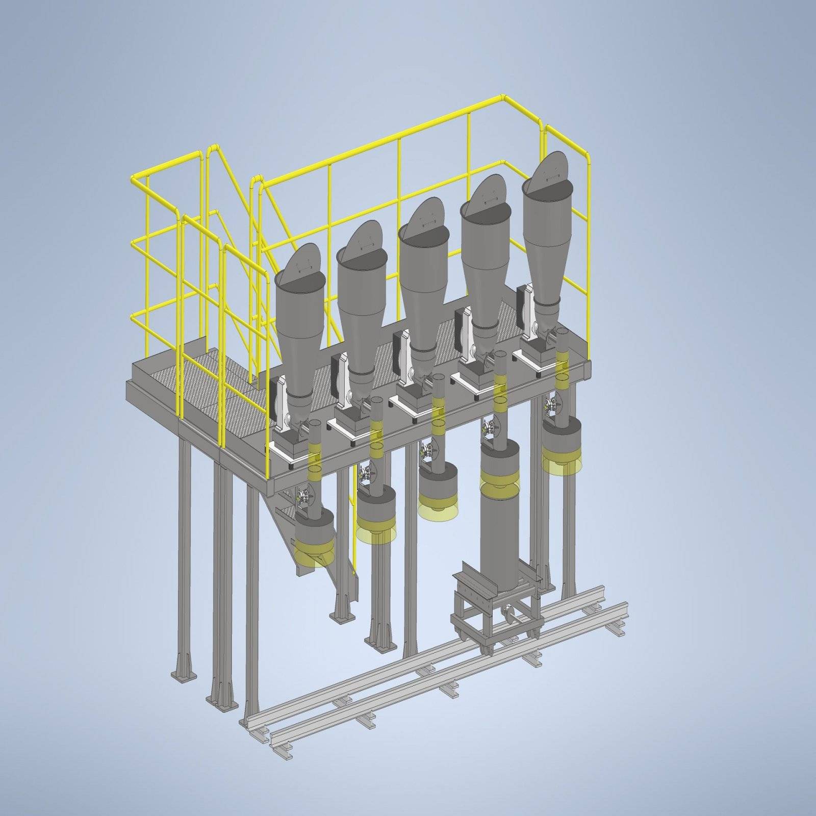 食品预拌粉工艺投料混合包装自动化生产线的图片