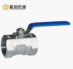 不锈钢一片式丝扣球阀的图片