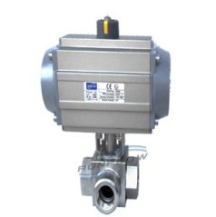 气动高压三通球阀的图片