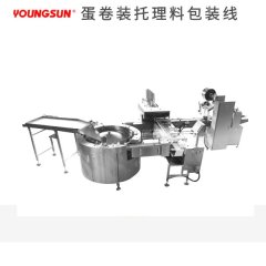 蛋卷装托理料包装线的图片