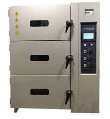 全自动三层对开门锂电池真空烤箱的图片