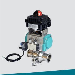 LMG气动防爆卡箍卫生级球阀的图片