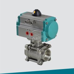 LMG气动三片式内螺纹球阀（…的图片