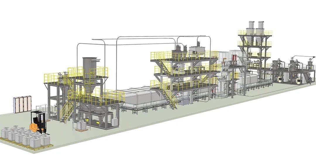 鋰電池正極材料智能產線的圖片