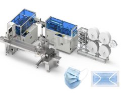 一次性口罩机生产检测包装线的图片