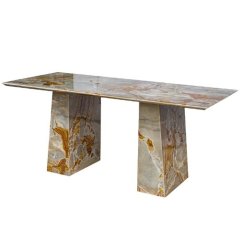 天然超晶大理石餐台面石的图片