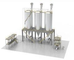 PET瓶片回收造粒再生输送掺混系统的图片